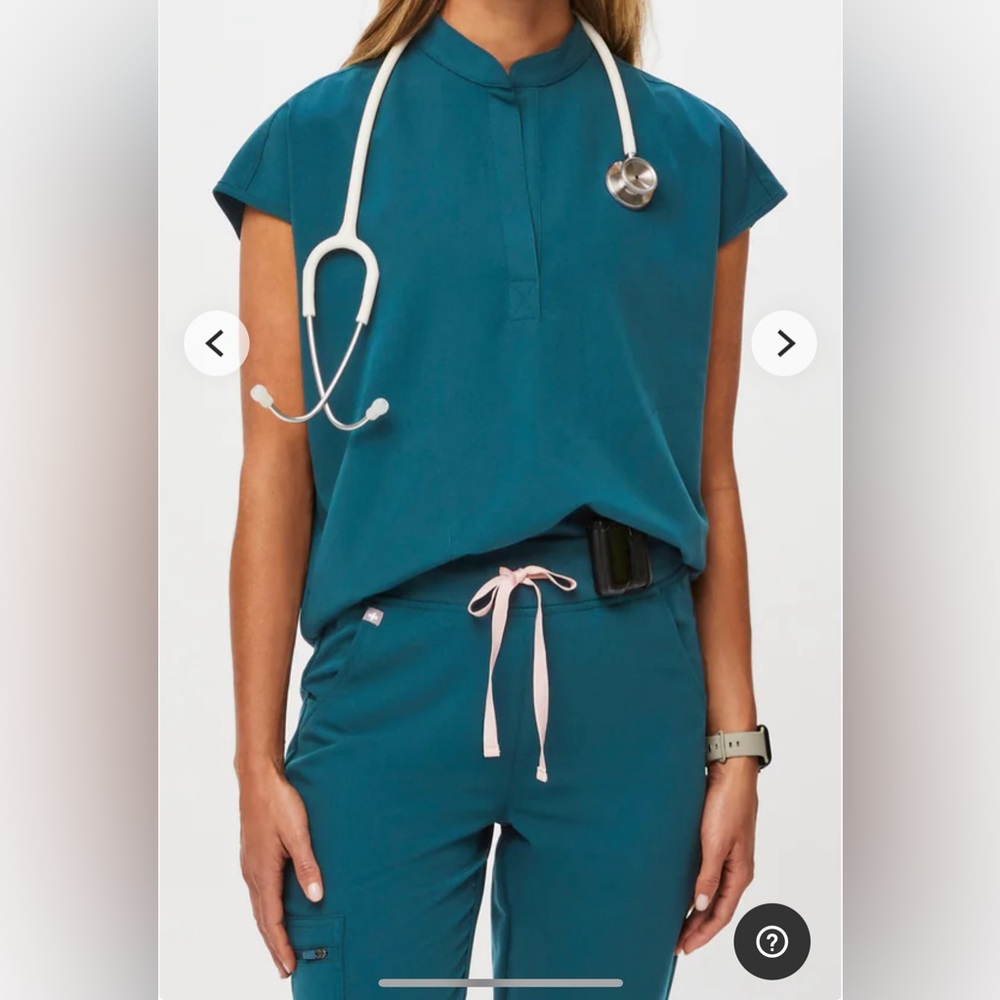 BRAND NEW FIGS Caribbean blue scrub SET small *New with tags*